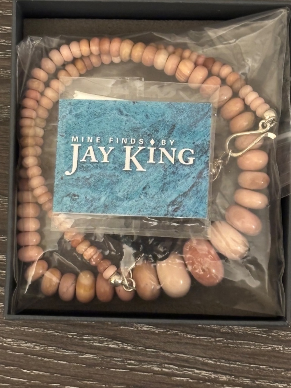 Jay King Mine Finds Pink Australian Opal Gemstone Necklace Sterling Silver 925 - Picture 3 of 8